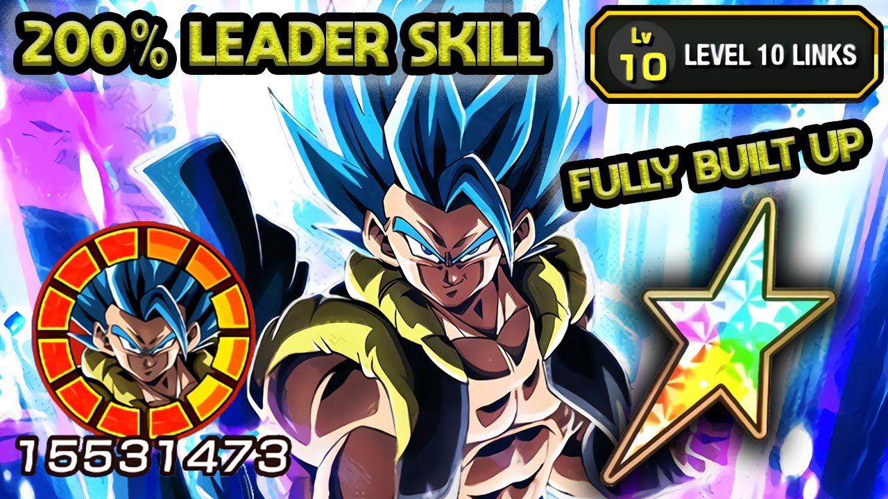 200 LEADER SKILL 100 FULLY BUILT UP LR GOGETA BLUE LEVEL 10 LINKS