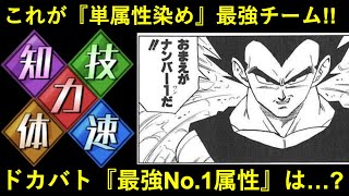 【ドッカンバトル】10属性の中で『最強属性』はどれ？『属性染め』最強No.1チームでバトスペゴジータノーアイテムに挑む！