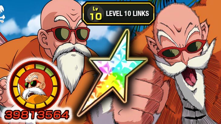 100% NEW DOKKANFEST MASTER ROSHI LEVEL 10 LINKS SHOWCASE! Dragon Ball Z Dokkan Battle