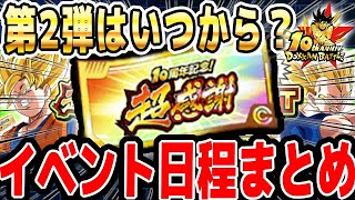 【超感謝チケットはいつ使える？】これから開催するイベントの日程まとめ｜#10周年キャンペーン ｜ドッカンバトル【ソニオTV】