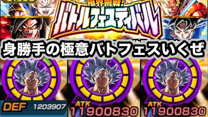 元祖フェス限身勝手の極意をバトルフェスティバルで使ってみた！【ドッカンバトル】【Dragon Ball Z Dokkan Battle】
