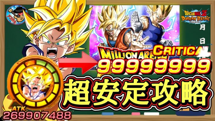 【ドッカンバトル】最も組みやすくて強い！ミリオンアリーナ4日目•安定重視の最強攻略！