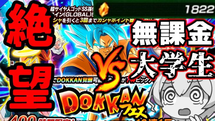 大学を捨て、命がけの無課金石でドッカンフェスを引く男の末路【ドッカンバトル ガチャ】【ベジットブルー】【ドラゴンボールZ】