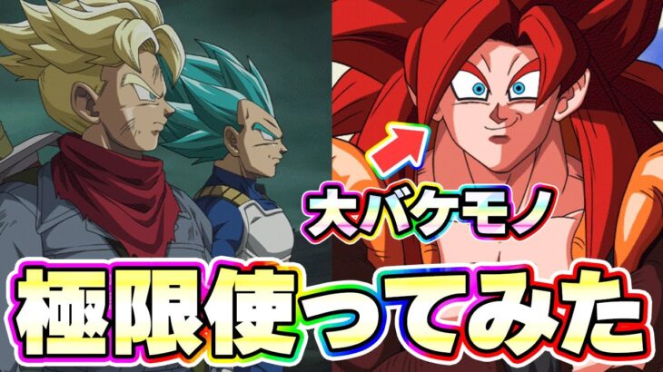 極限したギャリック親子と知ゴジータ4を使ってみたら大化物でした【ドッカンバトル】
