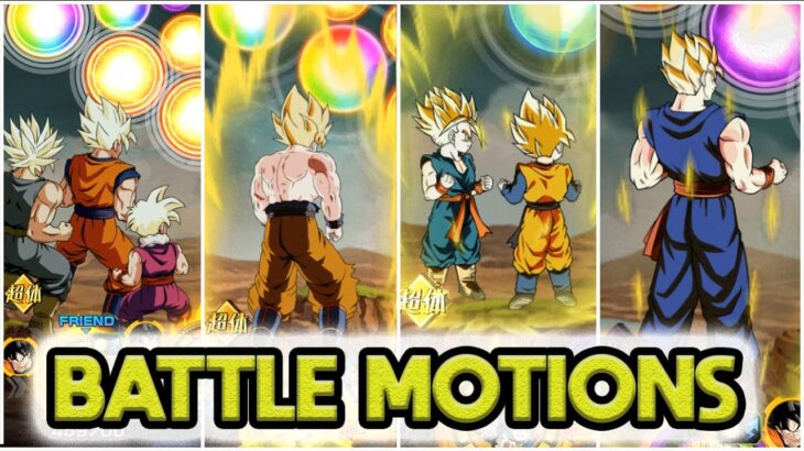 NEW SSJ GOKU, GOKU & TRUNKS & GOHAN, SSJ GOHAN + SSJ GOTEN & TRUNKS BATTLE MOTIONS!