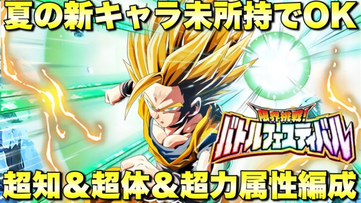 夏CP新規LR未所持でも勝てる！超知＆超力＆超体属性編成攻略！バトルフェスティバル：ラウンド46〜50攻略　『ドッカンバトル（Dragon Ball Z Dokkan Battle） 3799』