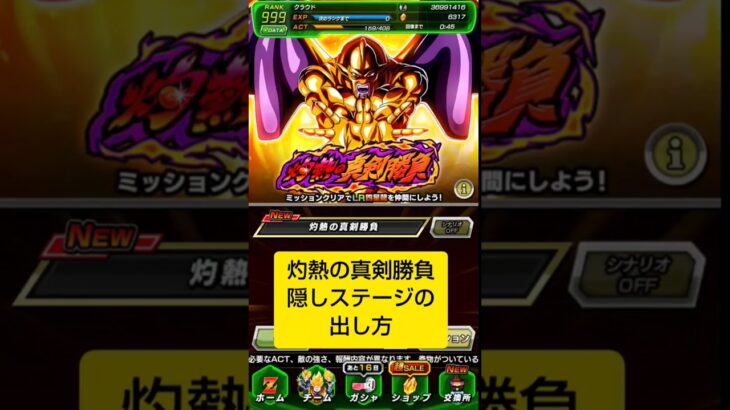 灼熱の真剣勝負 隠しステージを出す方法【攻略】 #ドッカンバトル #ドラゴンボール #dokkanbattle #dragonball