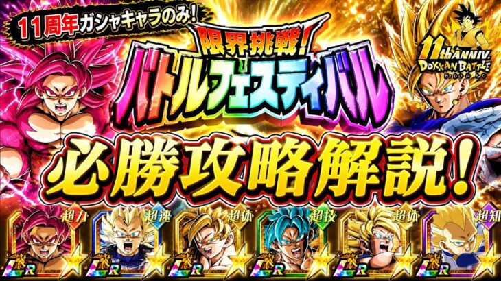 【ドッカンバトル】11周年最新版！『バトルフェスティバル』完全攻略！11周年スタートでも勝てる編成&立ち回りガイド！