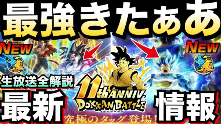 11周年後半最強きたぁー！！『リバチェンベジータ4+悟空4/身勝手悟空+キラベジ』後半目玉キャラ＆生放送全まとめて解説！！【ドッカンバトル】【地球育ちのげるし】